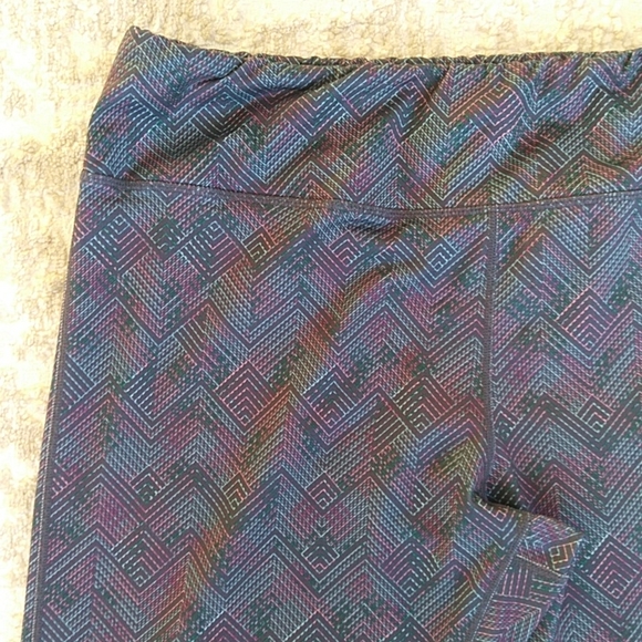 Pro Player Activewear Cropped Ankle Pants XL Multicolored Pattern - Picture 8 of 14